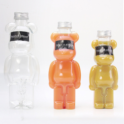 بطری های پیچی پلاستیکی Bear for Juice Bubble Tea Voss Black 100ml