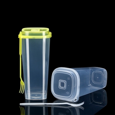 لوگوی سفارشی لیوان های پلاستیکی یکبار مصرف مربعی با درب 22 اونس حباب دار فنجان چای