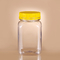 شیشه های پلاستیکی 320 میلی لیتری مواد غذایی بدون هوا بطری عسل مربعی شکل با درب