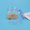 ظروف غذای پلاستیکی 380 میلی‌لیتری Clear 211# Screw Lid Pet Cookie Jar مربع شکل